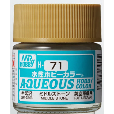 Mr Hobby (Gunze) H071 Aqueous Semi Gloss Middle Stone Acrylic Paint 10ml
